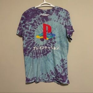 PlayStation Tie-Dye Japanese Logo T-Shirt